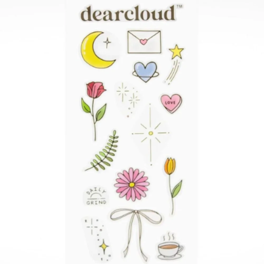 dearcloud 10-Pan Buttercream Latte Pigment, Shadow, & Stickers